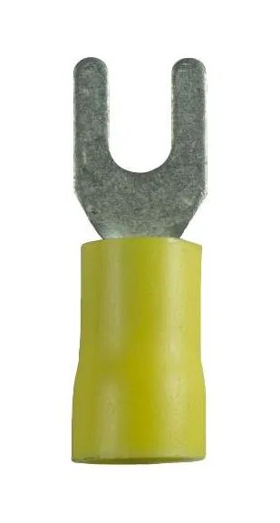 80411 – WIRTHCO Wire Terminal End, #6 Fork Terminal 12-10 Gauge Wire Vinyl Insulation Pack Of 100